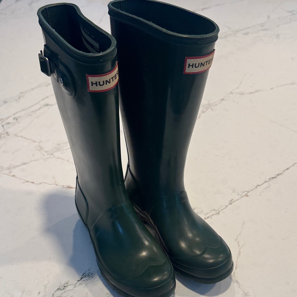Hunter Dark Green Waterproof Boots